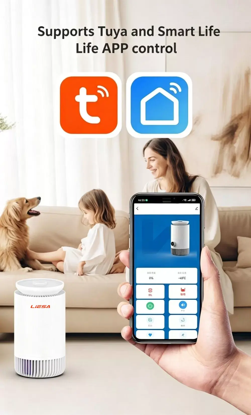 Smart 2-in-1 Purifier Humidifier Combo Application